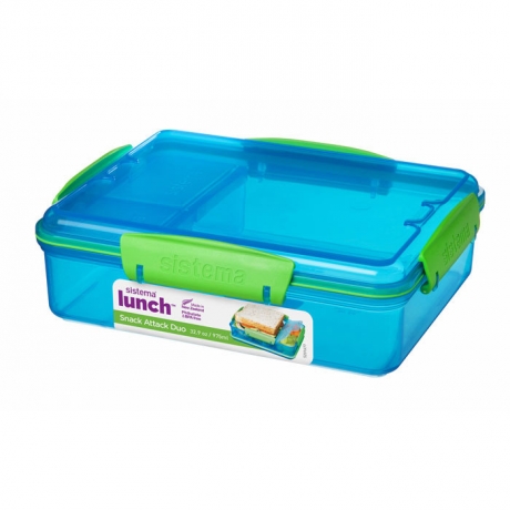 Контейнер с разделителем Lunch, 975 мл. красный Sistema