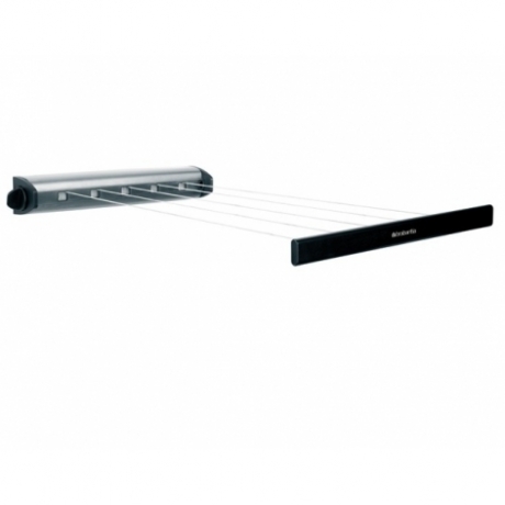 Вытяжная настенная сушилка для белья (22 м навески), Стальной матовый Brabantia