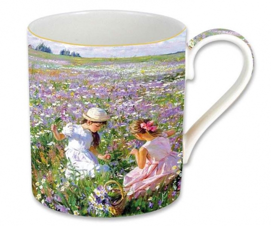 Кружка Девочки на лугу, в подарочной упаковке, 0.38л, Carmani