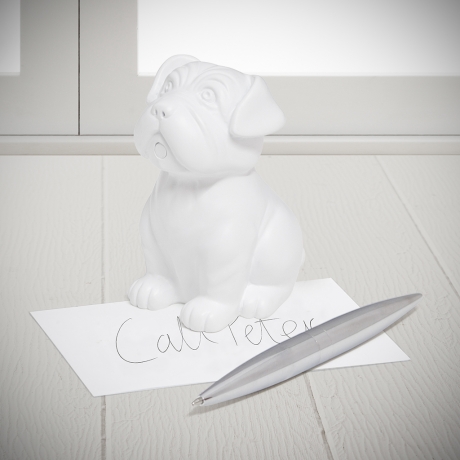 Набор ручки и пресс-папье Woof! белый Balvi