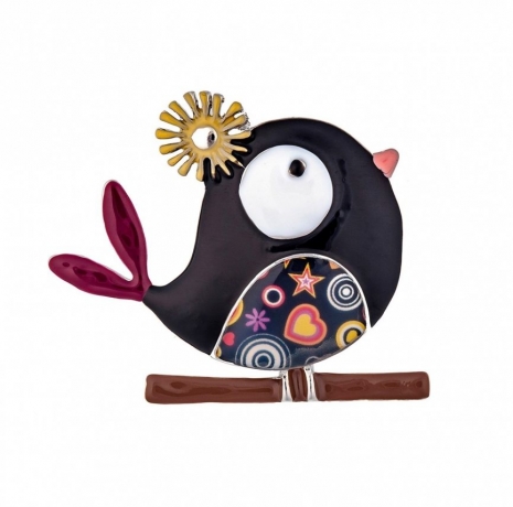 Брошь Птичка XZ0079.4 BW/S Shadore