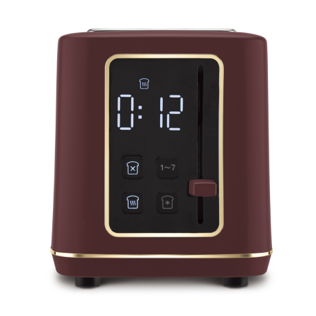Тостер цифровой электрический, матовый бордо, Leonardo Berlinger Haus