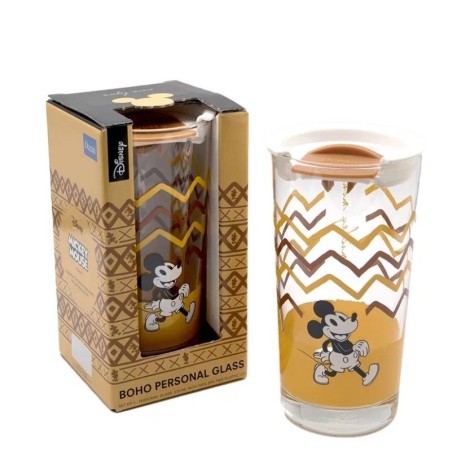 Стакан, 465 мл. коричневая крышка BOHO Disney LUCARIS