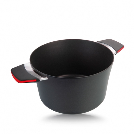 Кастрюля, 24 см. 4 л. красная индукционная Squality