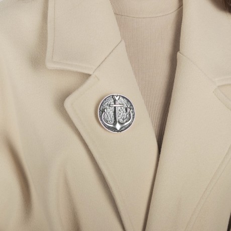 Брошь Якорь XZ1129.2 BW/S Shadore