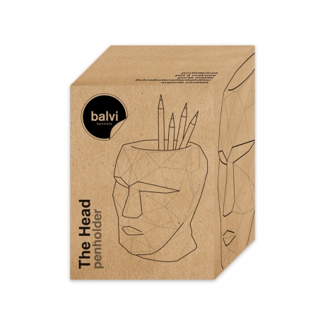 Подставка для канцелярских принадлежностей The Head желтый, Balvi