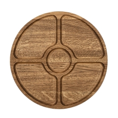 Менажница дубовая круглая, диаметр 27 см. Uneca