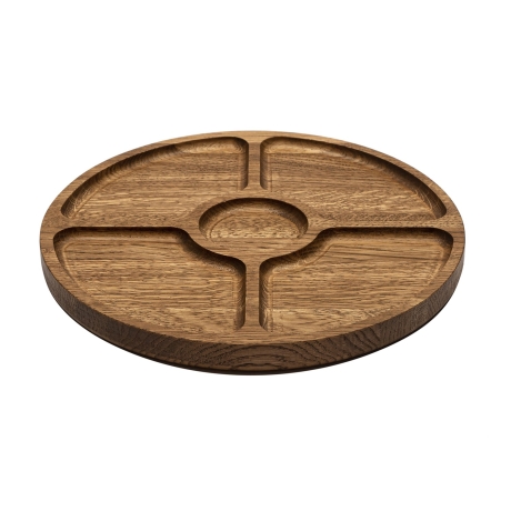 Менажница дубовая круглая, диаметр 27 см. Uneca