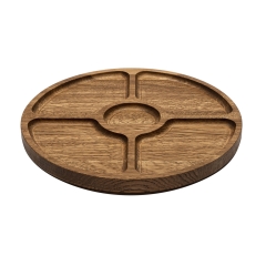 Менажница дубовая круглая, диаметр 27 см. Uneca