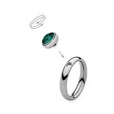 Шарм Bottone Emerald, 8 мм. Qudo