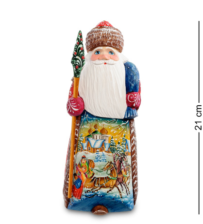 РД- 16 Фигурка Дед Мороз (Резной) 21см