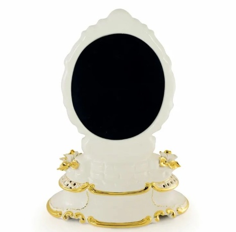 Зеркало настольное, 48 см. EMOZIONI, керамика, swarovski