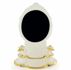 Зеркало настольное, 48 см. EMOZIONI, керамика, swarovski