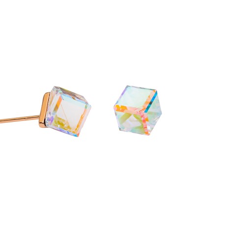 Пусеты Crystal AB SWE1127/2 CAB RG Fiore Luna