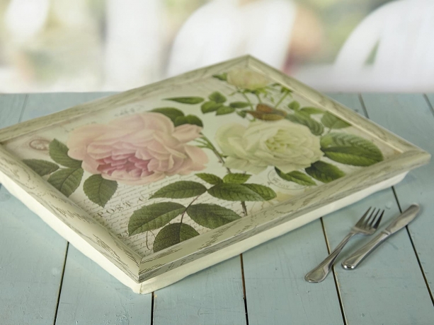 Поднос с подушкой Rose Garden Kitchen Craft