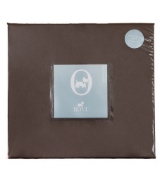 Простыня на резинке (SB), сатин, 200x220x30см. шоколад, BOVI