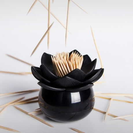 Держатель для зубочисток Lotus черный