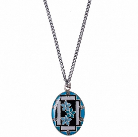 Колье Незабудки B75786-D BL Clara Bijoux