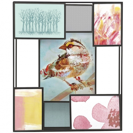 Мультирамка matrix настенная черная, 38х45х9 см, Umbra