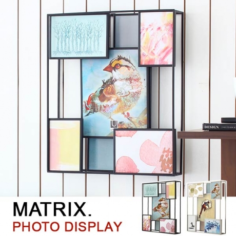 Мультирамка matrix настенная черная, 38х45х9 см, Umbra