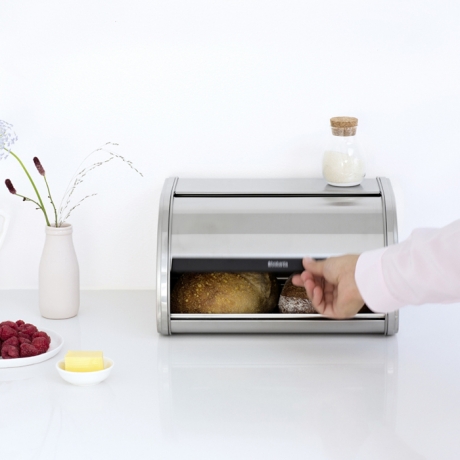 Хлебница со сдвигающейся крышкой (малая), Стальной Brabantia