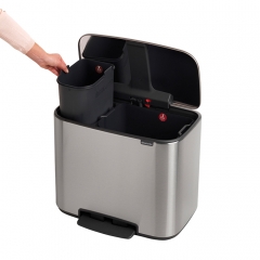 Мусорный бак Bo (11 л + 23 л), Стальной матовый (Fingerprint Proof) Brabantia
