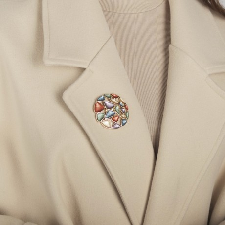 Брошь Мозаика XZ0574.11 V/G Shadore 	 