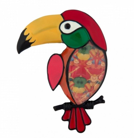 Брошь Тукан XZ0437.27 R/BW Shadore