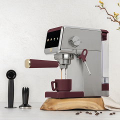 Кофеварка эспрессо цифровая электрическая, Leonardo Berlinger Haus, бордовый