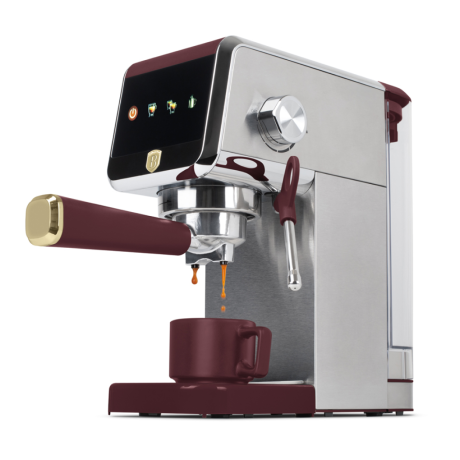 Кофеварка эспрессо цифровая электрическая, Leonardo Berlinger Haus, бордовый