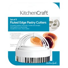 Набор из 3 рифленых формочек для выпечки KC Kitchen Craft