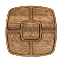 Менажница дубовая квадратная, 27х27 см. Uneca