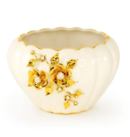 Кашпо, 20х13 см. EMOZIONI, керамика, swarovski