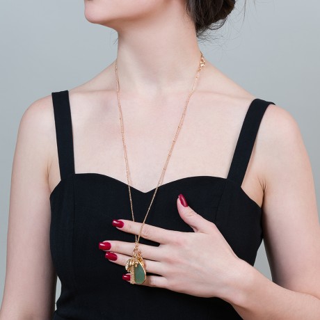 Колье GREEN AVENTURINE LN5126 RG/RG Fiore Luna