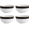 Набор из 4 пиал для хлопьев фарфоровые Luxe Deco, 14 см. Mikasa Kitchen Craft