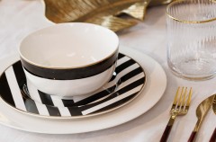 Набор из 4 пиал для хлопьев фарфоровые Luxe Deco, 14 см. Mikasa Kitchen Craft