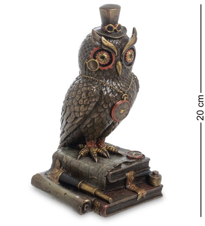 WS-278 Статуэтка в стиле Стимпанк "Сова на книгах"