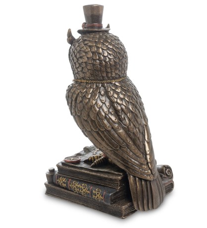 WS-278 Статуэтка в стиле Стимпанк "Сова на книгах"