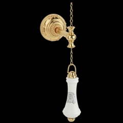 Держатель цепочки высокого бачка Luxor, Р80 мм. золото (без цепочки и ручки)