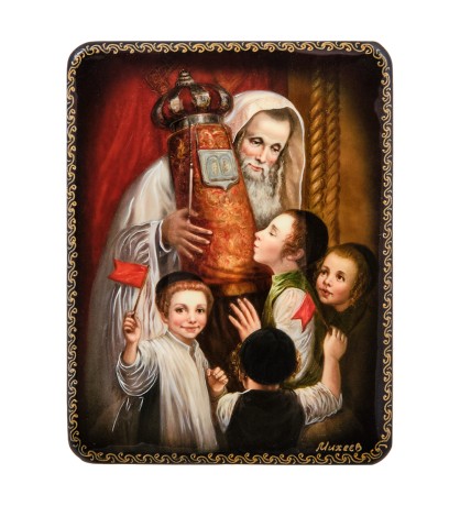 ШК-19/49-B Шкатулка в технике декупаж "Евреи" (10х8х3,5)