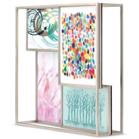 Мультирамка matrix настольная никель, 37,5*45*8,9 см.