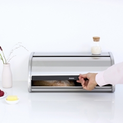 Хлебница со сдвигающейся крышкой, Стальной матовый Brabantia