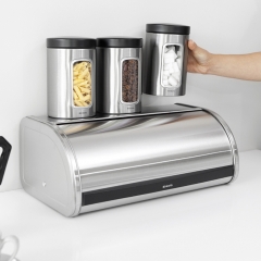 Хлебница со сдвигающейся крышкой, Стальной матовый Brabantia