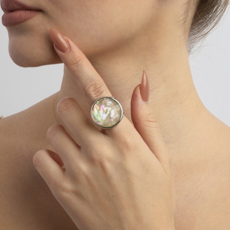 Кольцо nautilus безразмерное K9948.12 BW/S Possebon