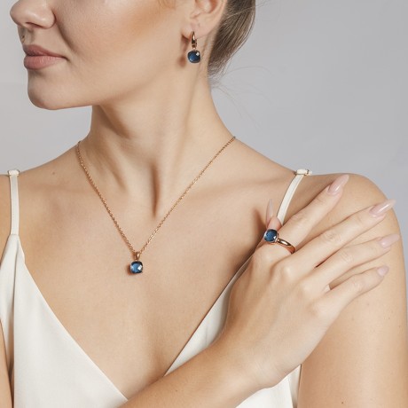 Кольцо Firenze capri 16 мм. 612002 BL/RG Qudo