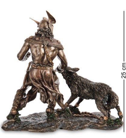 WS-1086 Статуэтка "Бог воинской доблести Тюр и Фенрир"