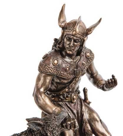 WS-1086 Статуэтка "Бог воинской доблести Тюр и Фенрир"