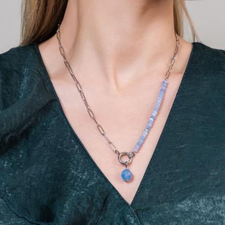 Колье AGAT BLUE Fiore Luna