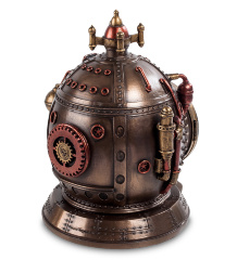 WS-294 Шкатулка с часами в стиле Стимпанк "Машина времени"