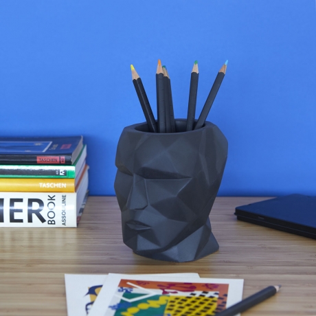 Подставка для канцелярских принадлежностей The Head черный, Balvi